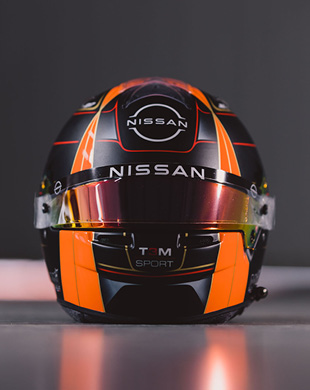 Formula E racing helmet